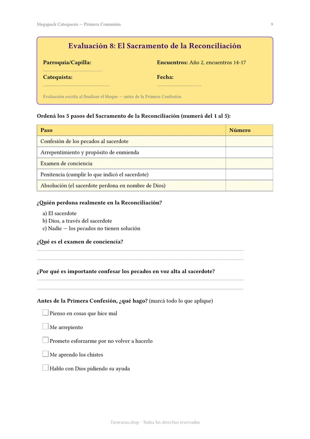 Evaluación por bloque
